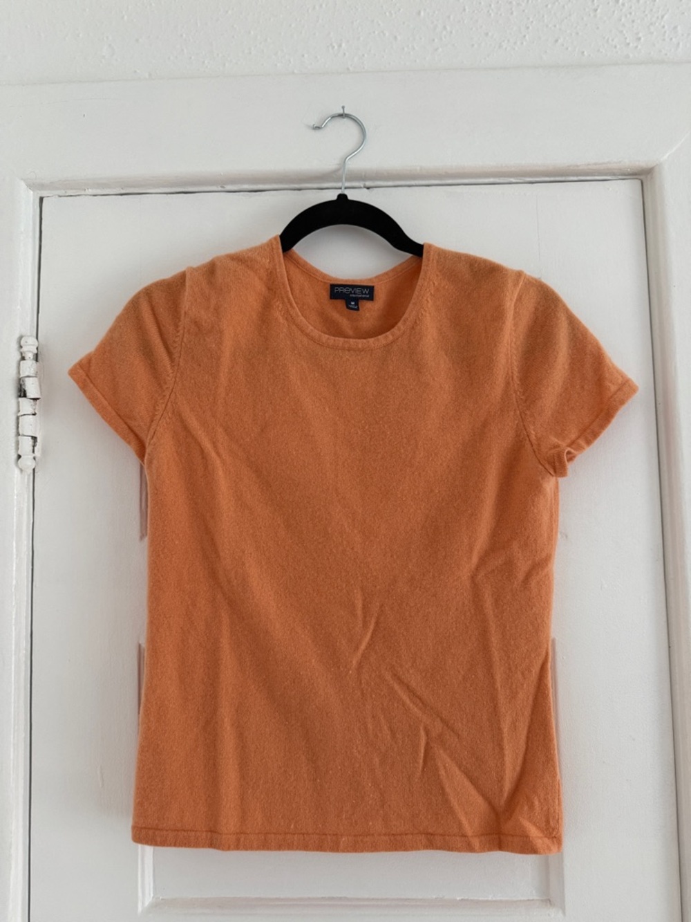 Review Orange Short Sleeve Cashmere Blend Tee